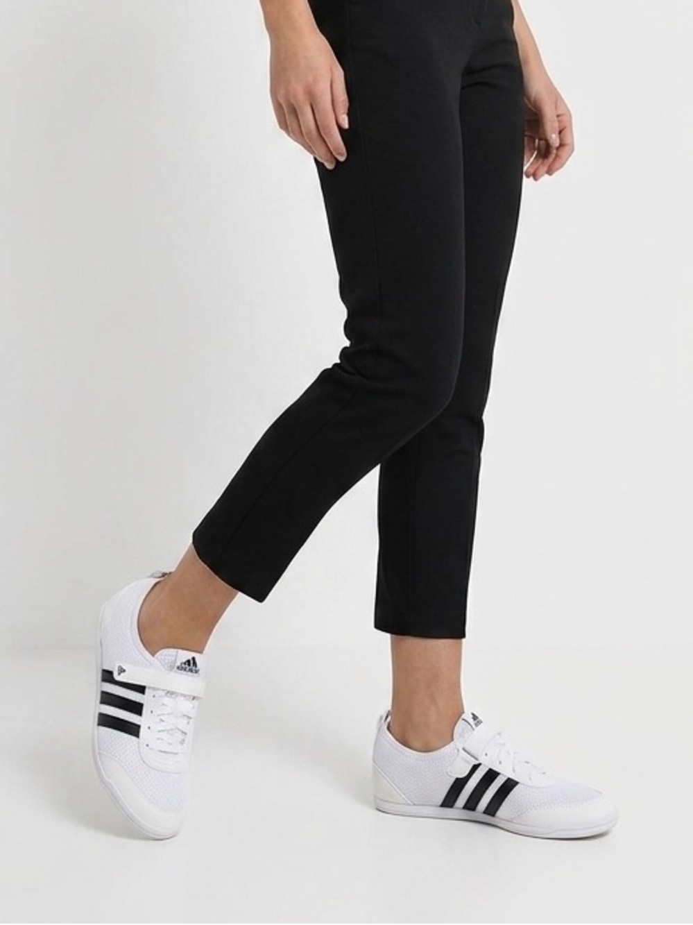adidas Diona 2.0 White Sneakers with Black Stripes Low-Top